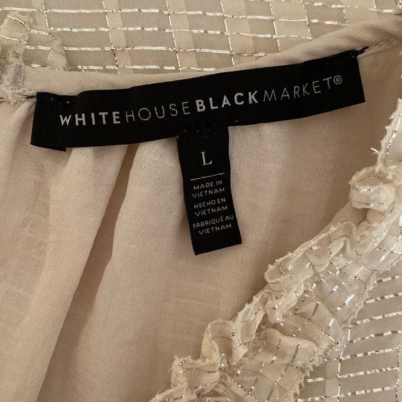 🌷 WHBM • Metallic Shimmer Sleeveless Top - Picture 9 of 14